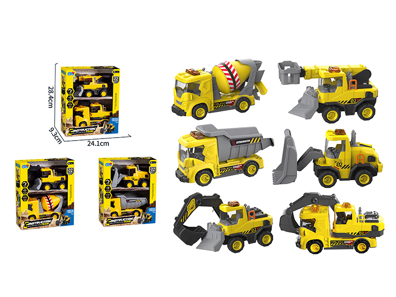 Friction Engineering Truck Set With Sound And Lights