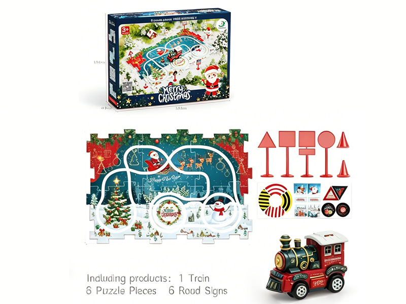Christmas Puzzle Track Train Toys 13pcs