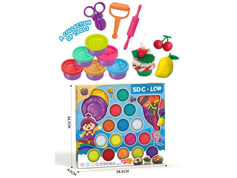 15 Cups Of One On Color Clay