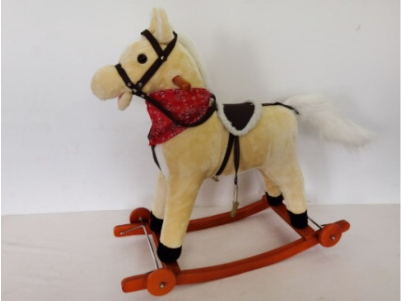 B/O Wooden Rocking Horse With Music