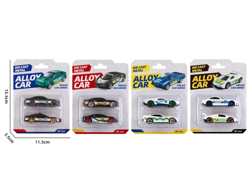 1:64 Sliding Alloy Police Car (4 Models Mixed)