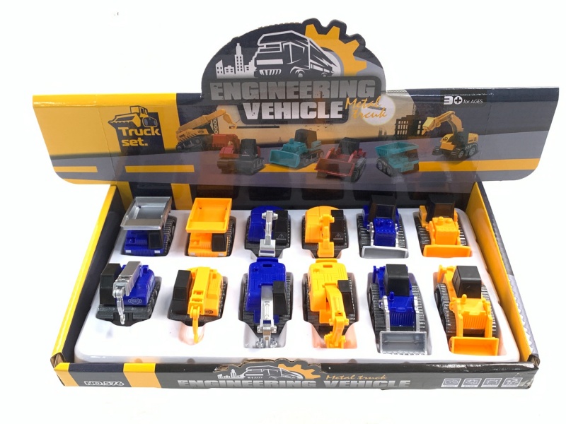 Pulling Back Alloy Engineering Truck Excavator Forklift Drill Truck Dump Wheel Bucket Truck 6