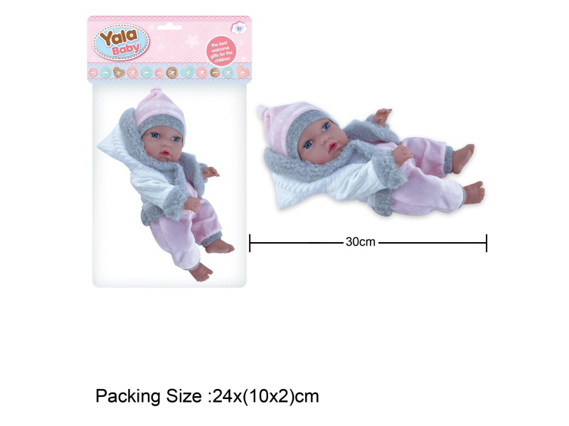 12-Inch Full Vinyl Baby Doll For Newborns