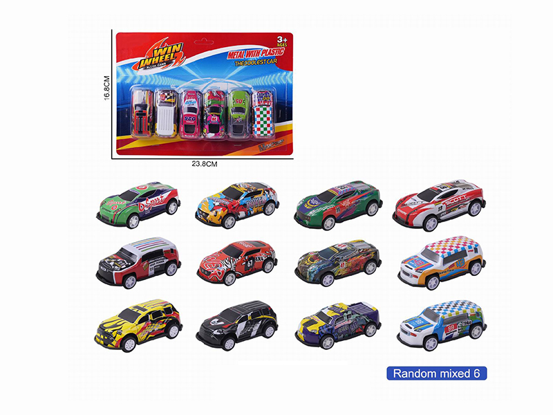 1:64 Slide Alloy Cars 6PCS