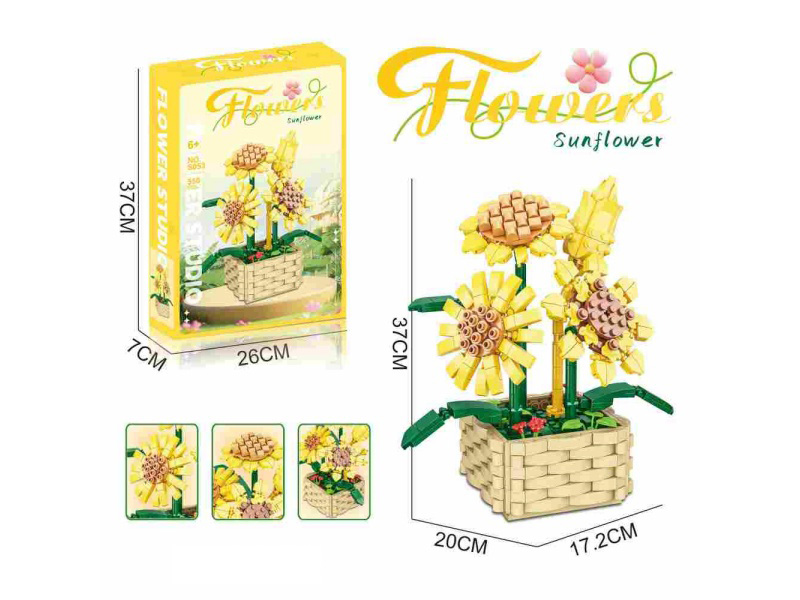 Building Block Sunflower 550Pcs- Flower Series