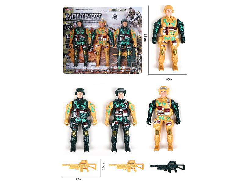 3 Soldier Toy With Flash Lights