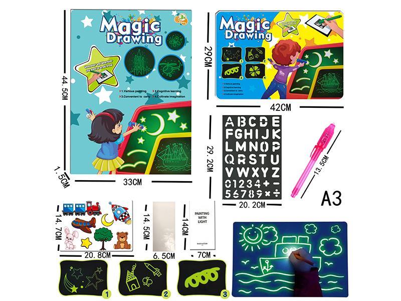 Glow In The Dark Graffiti Drawing Board(Girl)