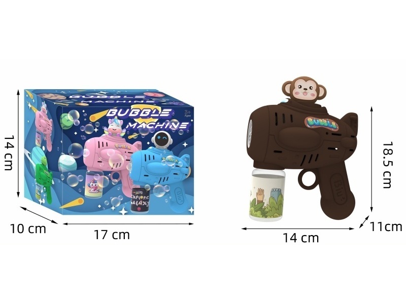 Monkey Multi-Hole Light Automatic Bubble Gun