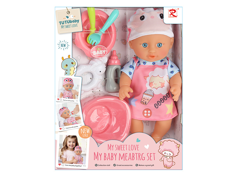 11" Full Vinyl Doll With Accessories