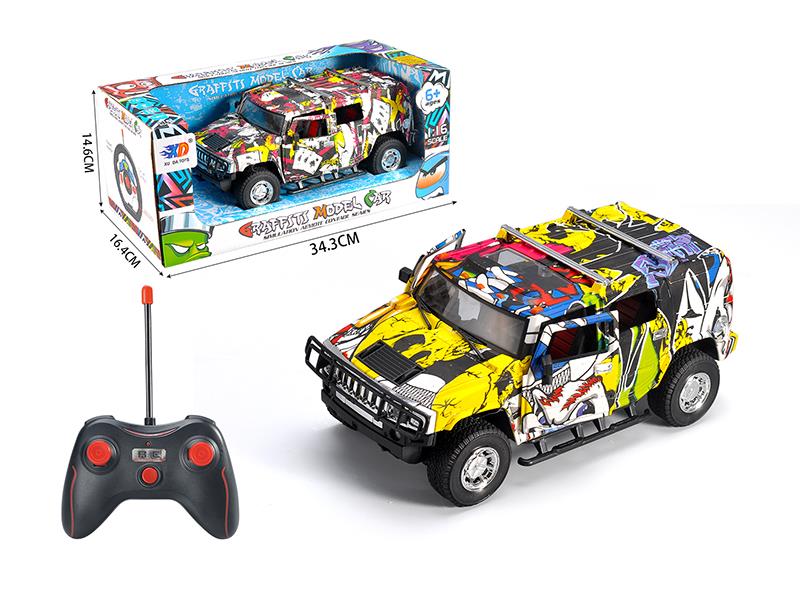 1:16 Hummer 5 Channel Open Door Graffiti Remote Control Car(Not Included Batteries)