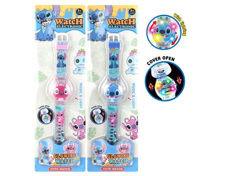 Stiddy Clamshell Light Music Watch (2 Mixed)