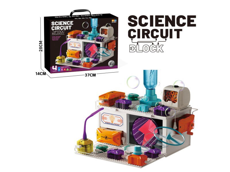 Circuit Building Blocks: Water Tornado + Bubble Machine + Bamboo Dragonfly Small Fan + Small Desk Lamp