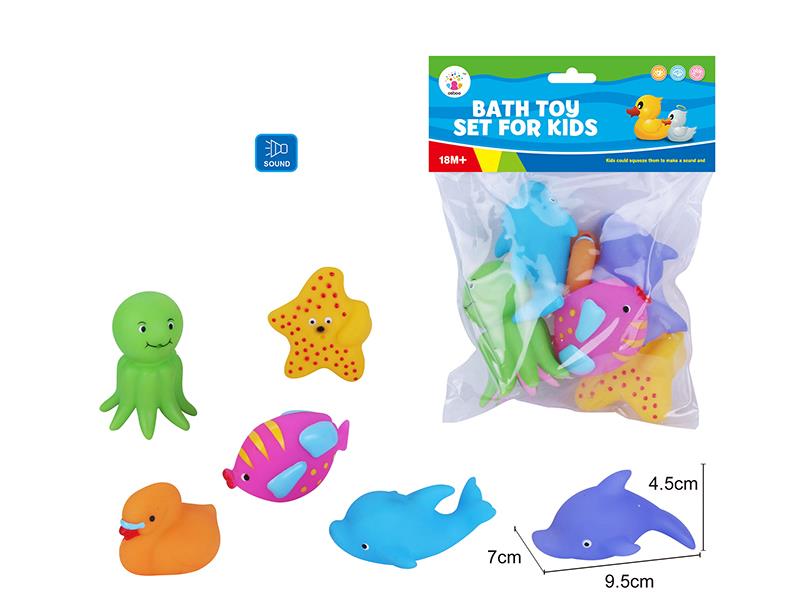 Cute Animals Kids Bath Toy Set