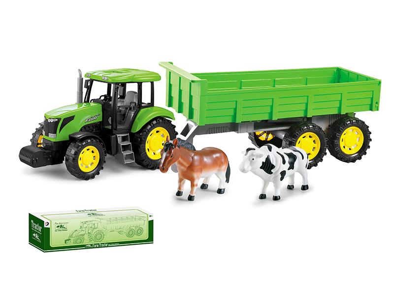 Friction Farm Tractor With Tailer