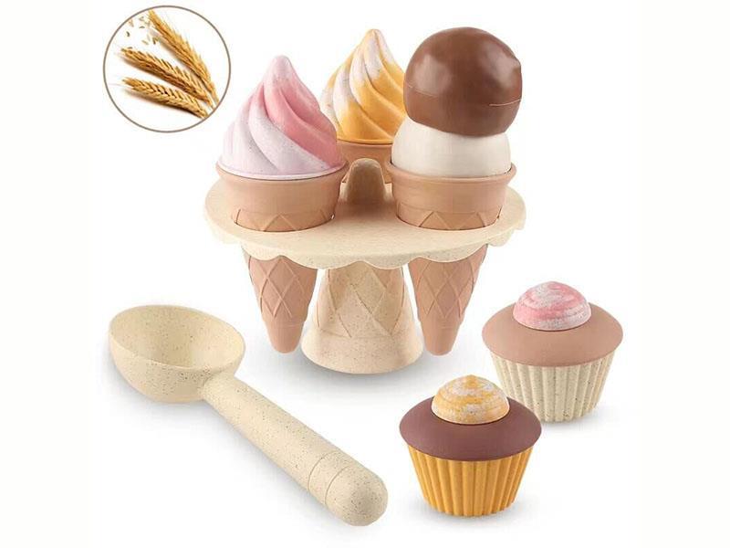 Straw Material Ice Cream Beach Toys