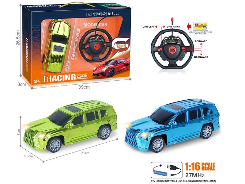 27Mhz 1:16 4-Channel Remote Control Lexus Electroplating Simulation Car With Headlights(Included Batteries)