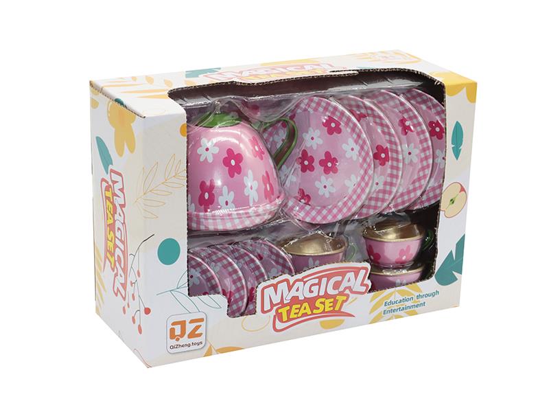 Tinplate Tea Set - Flower Pattern