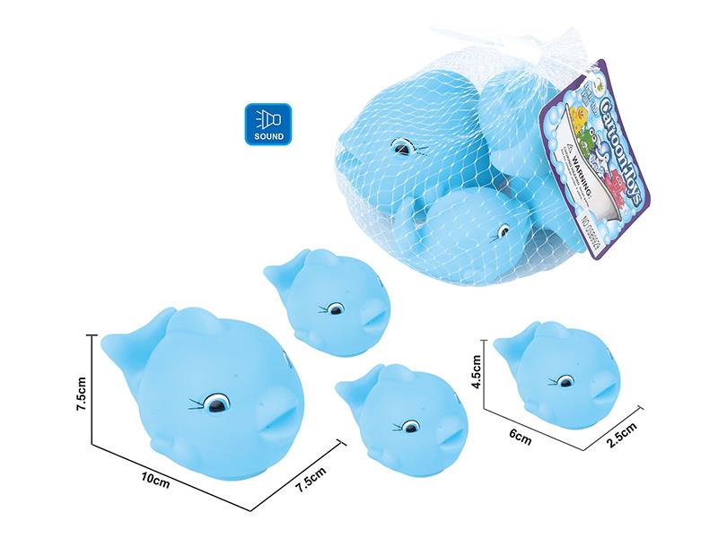 Cute Pufferfish Kids Bath Toy Set