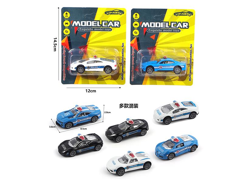 1:50 Pull Back Alloy Police Car