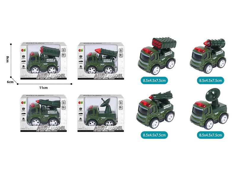 Q Version Pull Back Alloy Military Truck