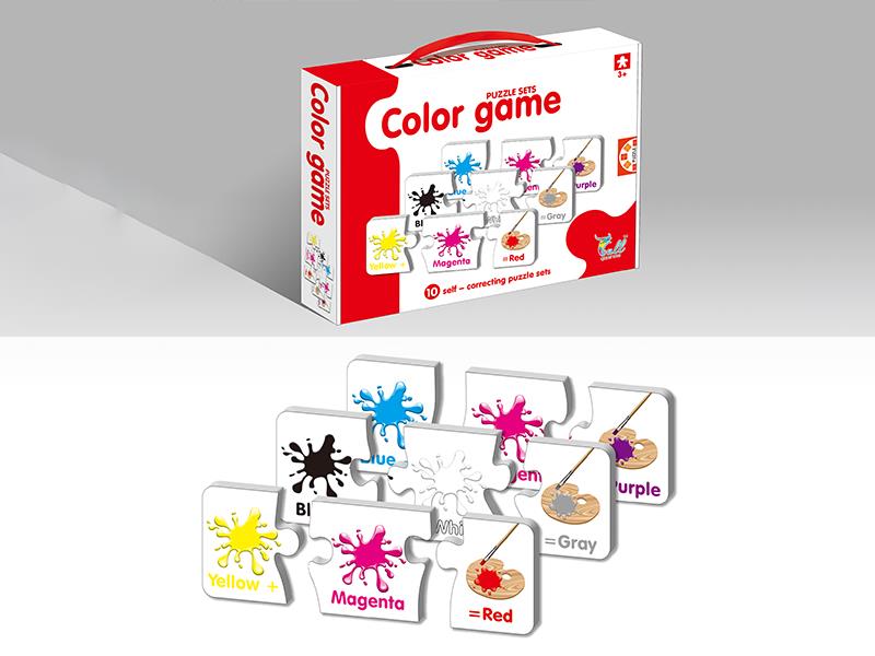 10PCS Color Recognition Match Puzzle Sets