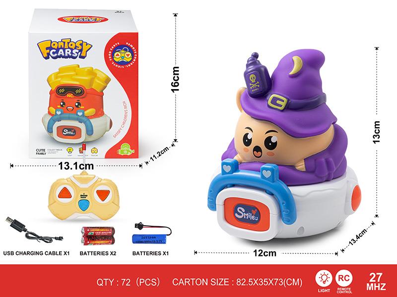 27Mhz 2-Channel Remote Control Vinyl Witch Car(With Lights)Including Batteries