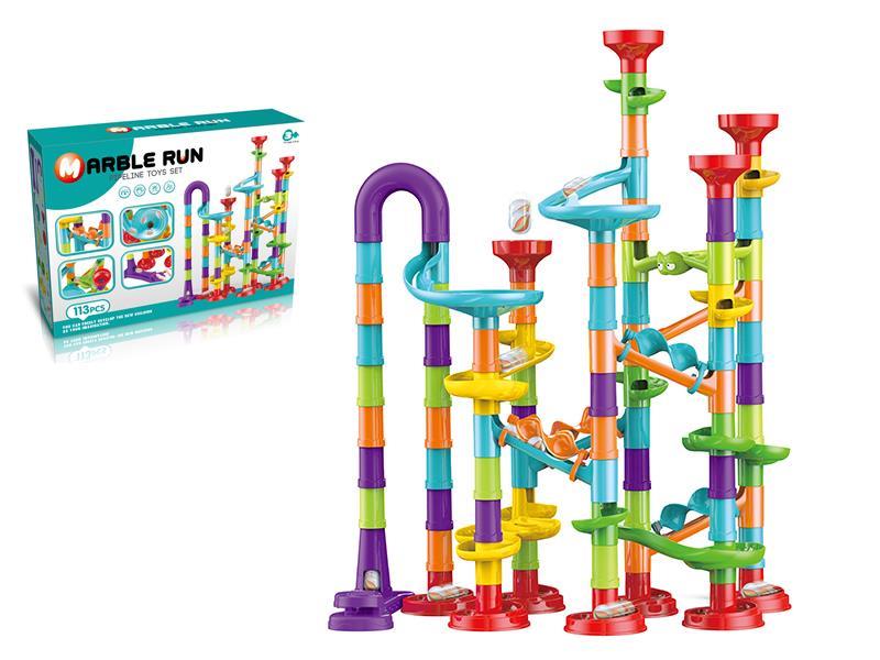 Catapult Marble Pipeline Building Blocks 113PCS