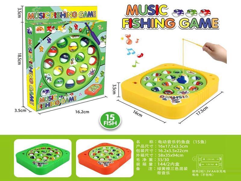 B/O Music Fishing Toy(15 Fishes)