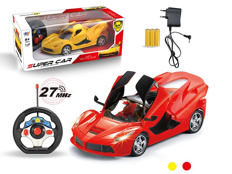 1:18 Ferrari  3 Open Doors Remote Control Car(With Charger,Rechargeable Batteries)