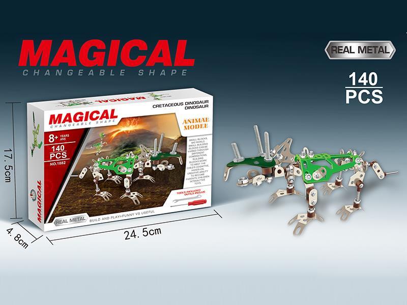 DIY Metal Animal Model Triceratops  140pcs