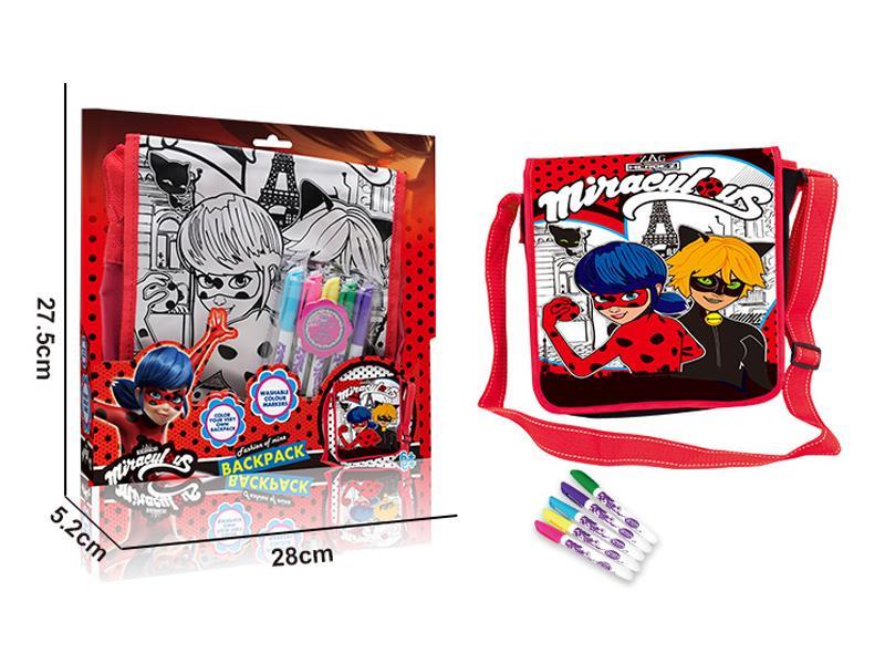 DIY Ladybug Coloured Drawing Bag