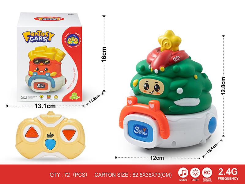 2.4G 3-Channel Remote Control Vinyl Christmas Tree Car(With Lights And Music)