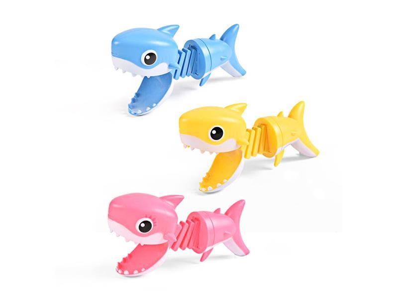 Gritting Teeth And Fingers Shark Spring Telescopic Clip