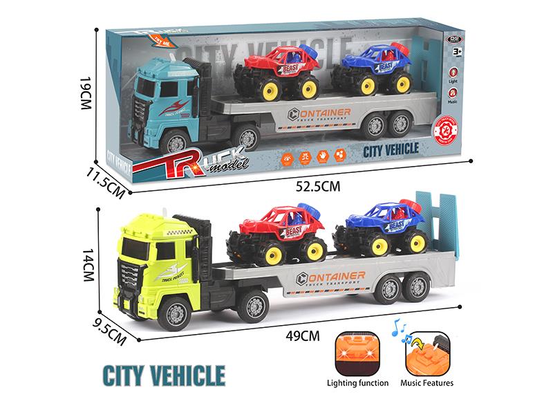 Outsize Friction Trailer With Lights + Friction Off-Road Vehicle