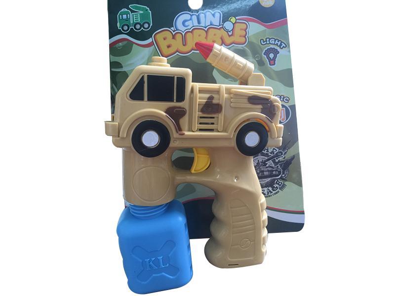 Solid Color Military Bubble Gun（with light and music）1pcs Bubble