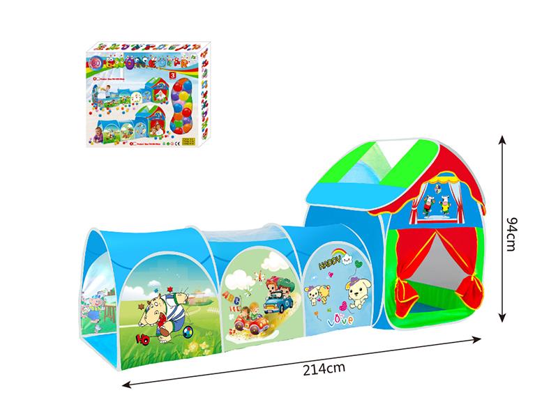 Children's 2 In 1 Play Tent + 80 Balls