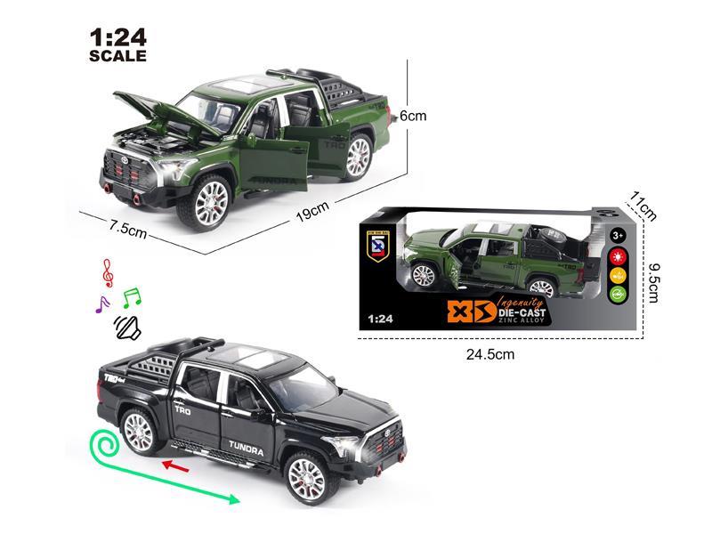 1:24 Alloy Toyota Tundra Pickup Truck Model With Lighting And Sound Effects