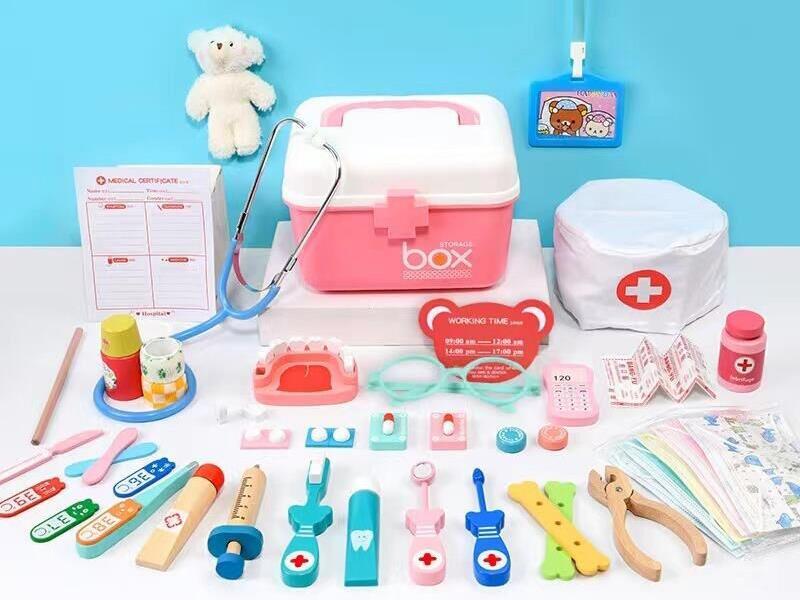 45pcs Wooden Doctor Set
