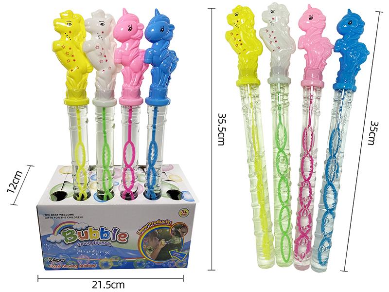 Unicorn/Pony Bubble Sticks 24pcs