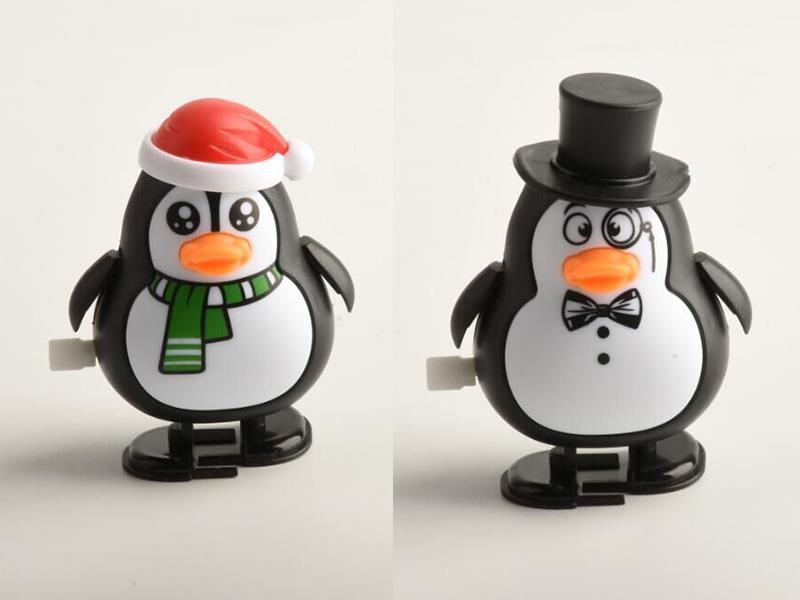 Windup + Action Christmas Penguin