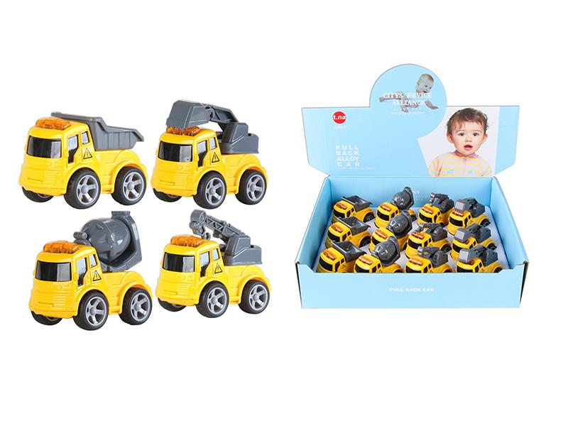 Q Version Alloy Friction Engineering Truck 12pcs