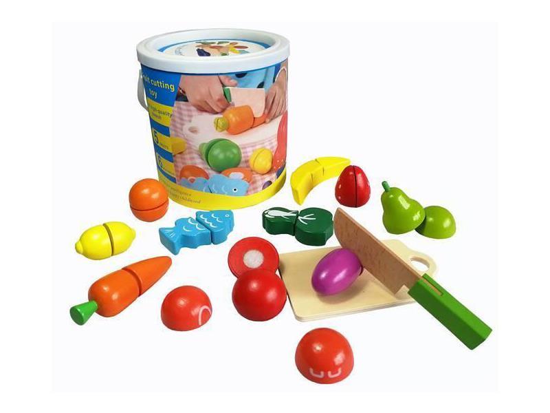 14PCS Woody Cutting Vegetables Toy