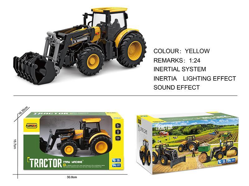 1:24 Friction Farm Tractor With Sound And Light