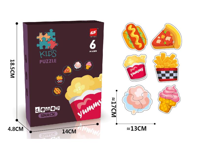 Dessert Snack Matching Puzzle (6 In 1)