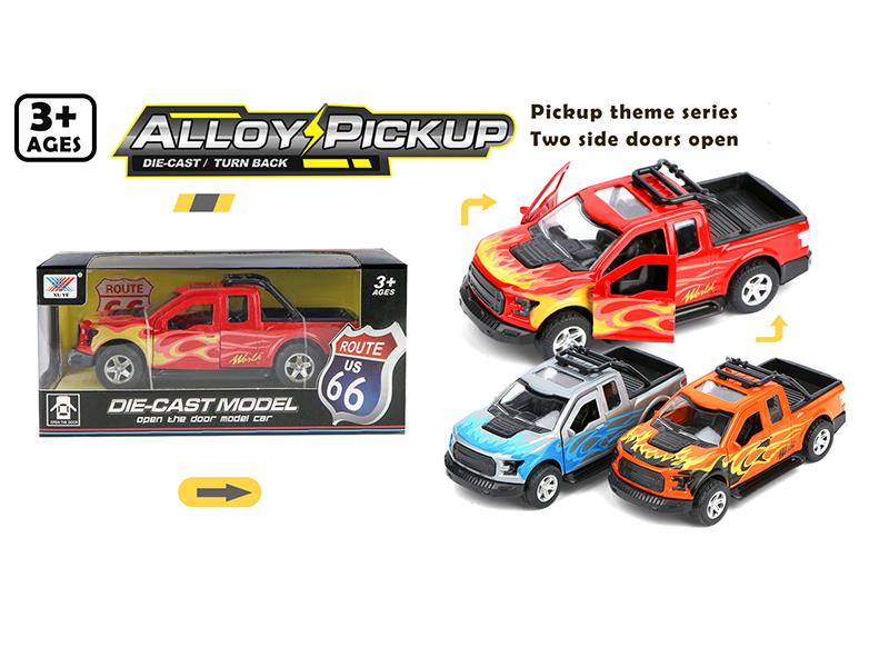 1:32 Pull Back Open The Door Alloy Pickup Truck(1PS)