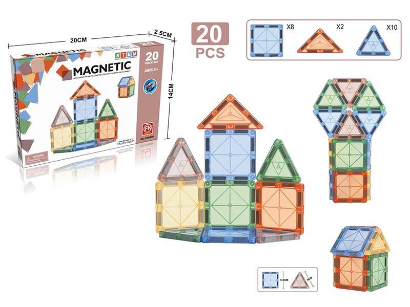 Color-Changing Magnetic Tiles, Building Blocks, Color-Changing Magnetic Tiles, Magnetic Jigsaw Puzzles, Magnetic Tiles, Magnetic Stickers (20Pcs)