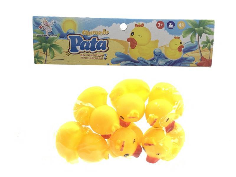 Vinyl Duck Bath Toys With BB Whistle 6pcs