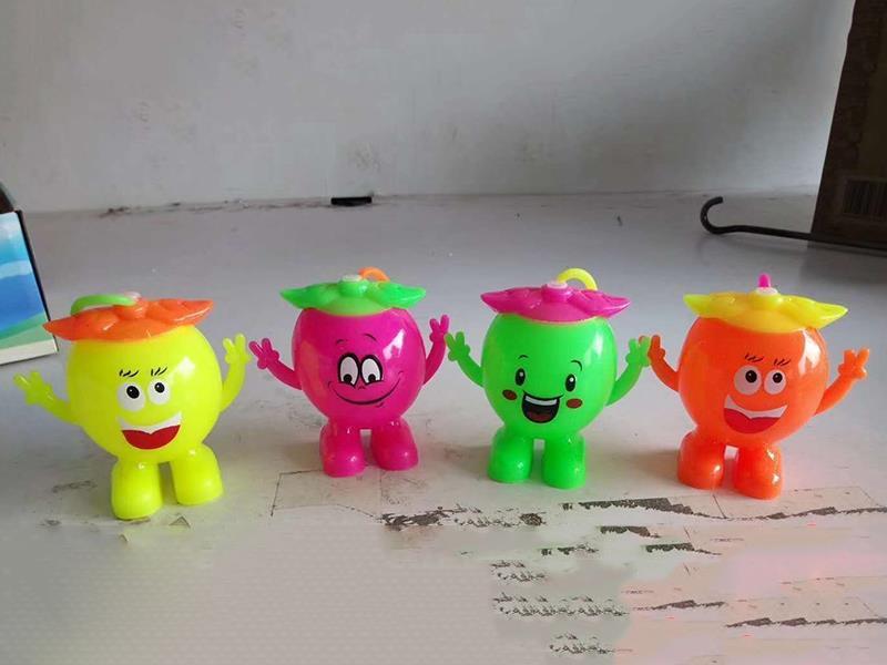 12PCS 9CM Chuzzle With Light and Muxic ( 4 COLOR MIXED)