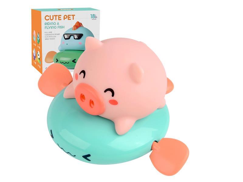 Spray Water Piggy Clockwork Flying Fish