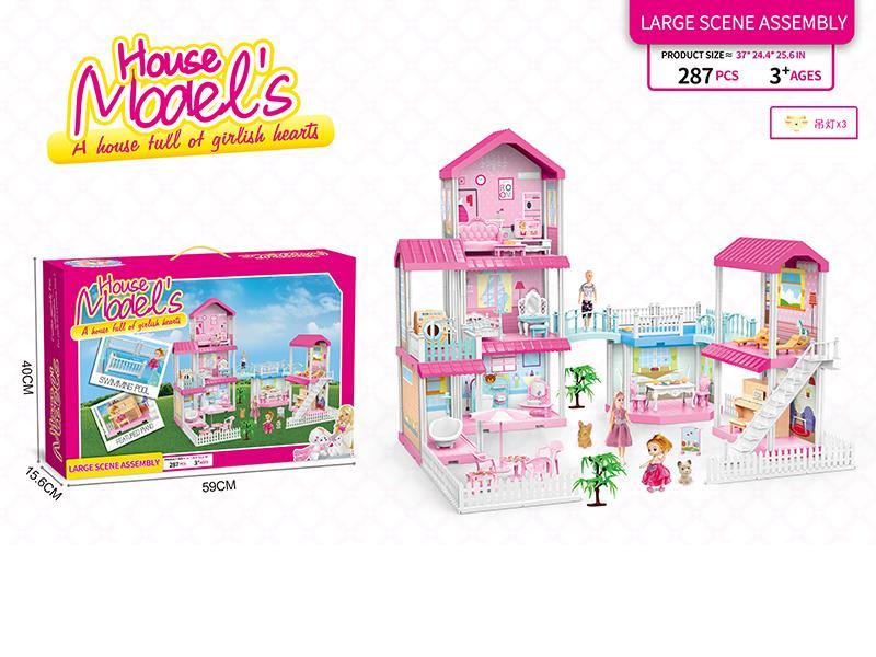 DIY Assembly Villa With Lights